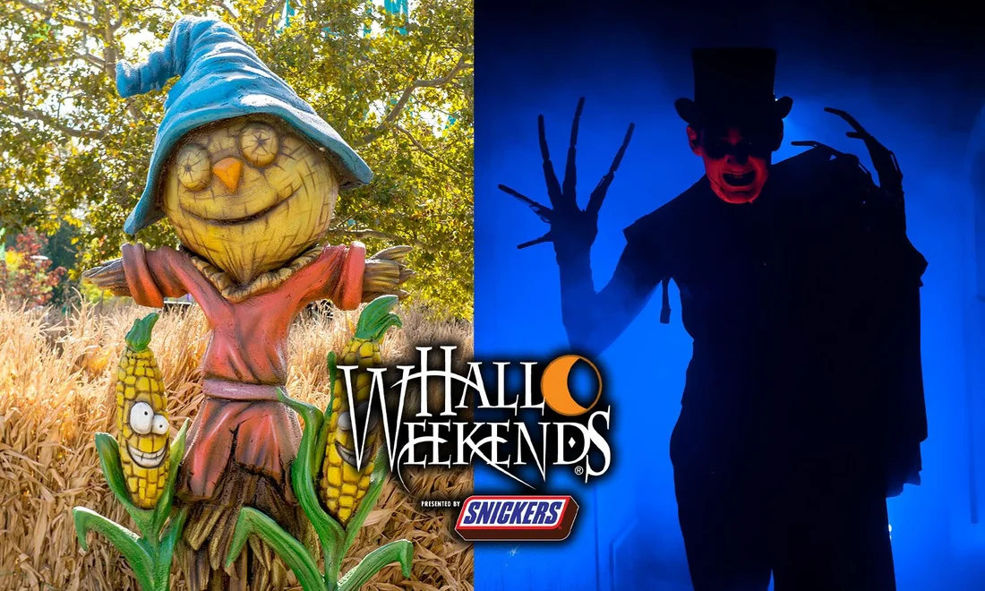 Official HalloWeekends artwork pairing the event's daytime and nighttime characters, displayed on Cedar Point's 2026 event page.
