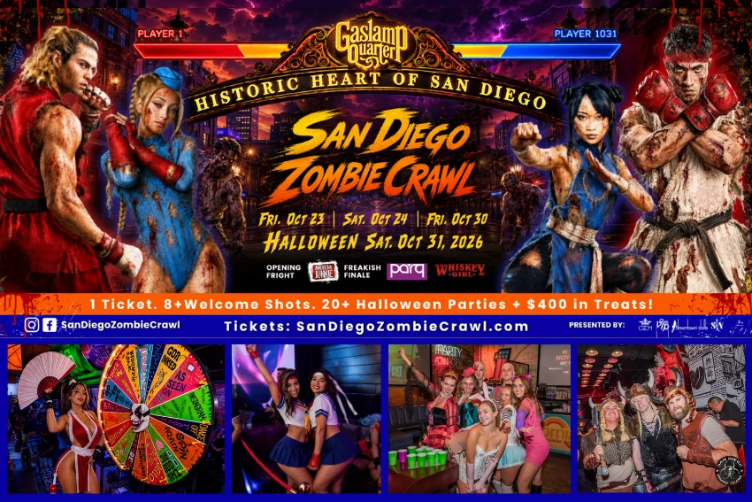 Official 2026 San Diego Zombie Crawl artwork