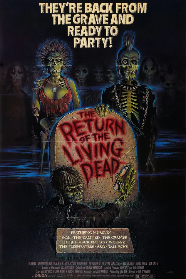 Published promotional poster for The Return of the Living Dead