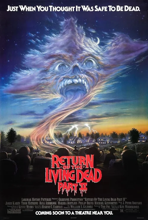 Published promotional poster for Return of the Living Dead Part II